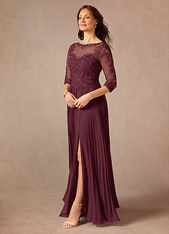 Azazie Corinne Mother of the Bride Dresses Cabernet A-Line Sequins Chiffon Dress image5