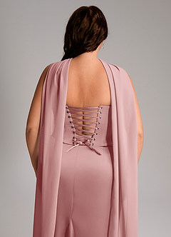 Azazie Sorrel Bridesmaid Dresses Dusty Rose Mermaid Strapless Stretch Satin Convertible Dress image11