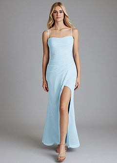 Azazie Solstice Brudepigekjoler Havfrue Stropløs Chiffon Gulv-længde Kjole image17