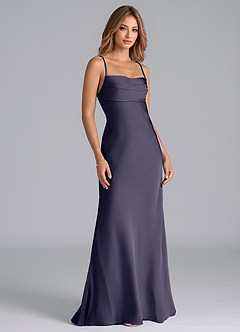 Azazie Seema Bridesmaid Dresses Stormy Mermaid Corset Stretch Satin Dress image1