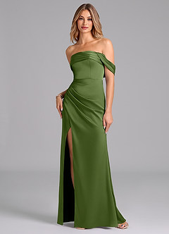 Azazie Lisbeth Bridesmaid Dresses Juniper Mermaid Off the Shoulder Stretch Satin Convertible Dress image1
