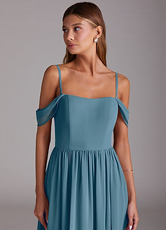 Azazie Calianna Bridesmaid Dresses Bermuda A-Line Off the Shoulder Chiffon Convertible Dress image7