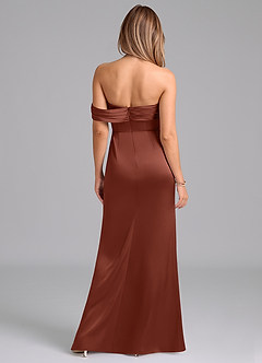 Azazie Lisbeth Bridesmaid Dresses Auburn Mermaid Off the Shoulder Stretch Satin Convertible Dress image7