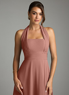 Azazie Tamira Suknie dla druhen Linia A Pofałdowany Szyfon Do ziemi Sukienka image6