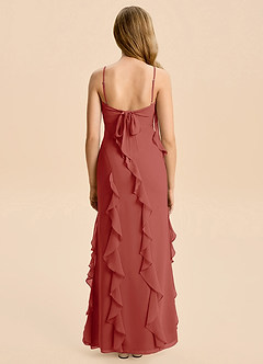 Azazie Phoebe Junior Klä av Tubklänning i Chiffong Rynkad image2