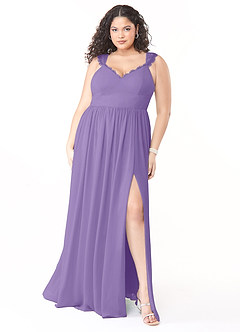 Azazie Cleobella Bridesmaid Dresses Tahiti A-Line Sweetheart Lace Chiffon Dress image8