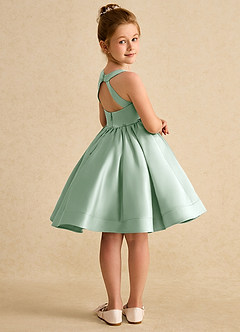 Azazie Julietta Flower Girl Dresses Agave Ball-Gown Convertible Tulle Dress image8