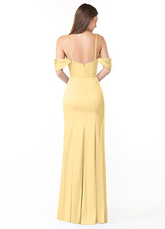 Azazie Amyra Bridesmaid Dresses Butter Mermaid Off the Shoulder Stretch Satin Convertible Dress image2