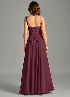 Azazie Evadina Suknie dla druhen Linia A Gorset Szyfon Do ziemi Sukienka image2