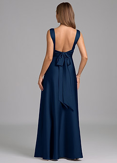 Azazie Beatrice 신부 들러리 드레스 A라인 스윗하트 네크라인 스트레치 새틴 바닥 길이 드레스 image6