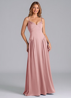 Azazie Kirby Final Sale Black A-Line Stretch Satin Dress image3