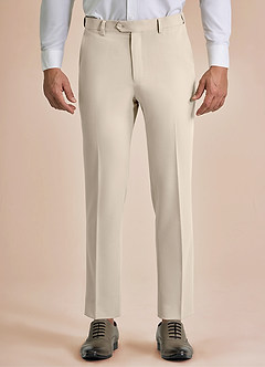front William Tan Pantalones de vestir