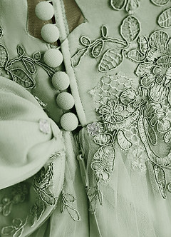 Azazie Sukie Sukienki dla dziewczynek sypiących kwiaty Suknia balowa Koronka Sznurówka Długość kostki Sukienka image7