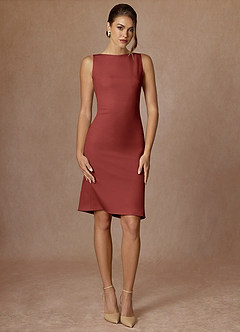 Kennedy Terracotta Structured Stretch Dress