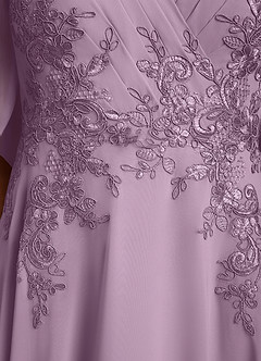 Azazie Tilda Abiti per la Madre della Sposa Abito A-Line in Chiffon Pizzo Glicine image6