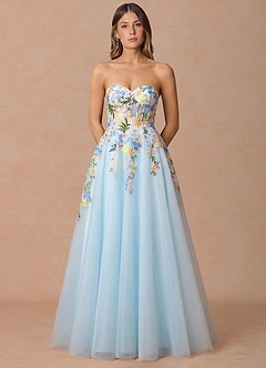 Iverine Sky Blue Multi Maxi Dress image4