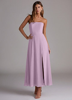 Azazie Wren Bridesmaid Dresses Wisteria A-Line Strapless Chiffon Dress image5