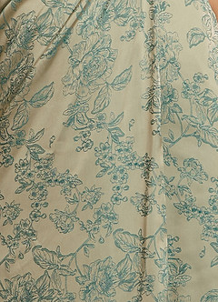 Vestido Platino Verde Azulado Largo Hannah image7