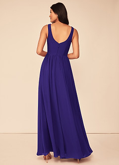 Azazie Keyla Bridesmaid Dresses Regency A-Line V-Neck Pleated Chiffon Dress image5