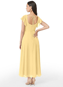 Azazie Bondi Bridesmaid Dresses Butter A-Line Ruched Chiffon Dress image5