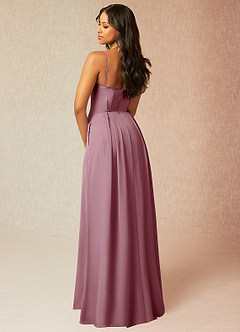 Azazie Kyedae Bridesmaid Dresses Vintage Mauve A-Line V-Neck Pleated Chiffon Dress image4