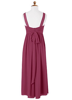 Azazie Kora Junior Mulberry A-Line Pleated Chiffon Dress image6