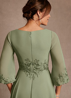 Azazie Yorba Kleider für die Brautmutter A-Linie Spitze Chiffon Kleid Pistazie image6
