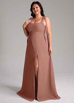 Azazie Debra Bridesmaid Dresses Cedar Rose A-Line with Pockets Chiffon Convertible Dress image11
