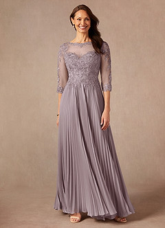 Azazie Corinne Abiti per la Madre della Sposa Abito A-Line in Chiffon Lustrini Dusk image1