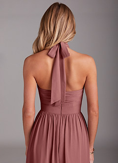Azazie Avary Bridesmaid Dresses Amethyst A-Line Pleated Chiffon Dress image7