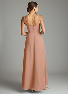 Azazie Debra Bridesmaid Dresses Champagne Rose A-Line with Pockets Chiffon Convertible Dress image6