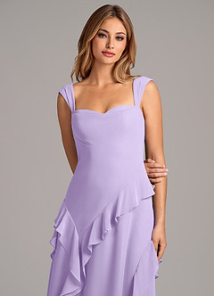 Azazie Sloane Bridesmaid Dresses Lilac A-Line Sweetheart Neckline Chiffon Dress image7