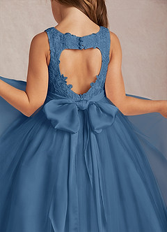 Azazie Calla Flower Girl Dresses Twilight Ball-Gown Lace Tulle Dress image4