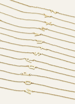 front 3 Piece Initial Letter Bracelet Set