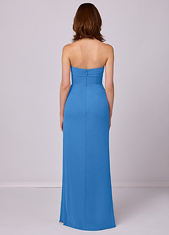 Barbie ♥ Azazie Bridesmaid Dresses Blue Jay Sheath Strapless Chiffon Convertible Dress image5