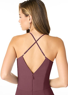 Azazie Carolina Bridesmaid Dresses Sangria Mermaid Ruched Chiffon Dress image5