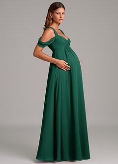 Azazie Rhea Abiti da damigella d'onore premaman Abito A-Line Plissettato Chiffon Floor-Length image6