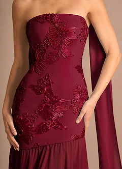 Vestido Merlot Largo Nerissa image9