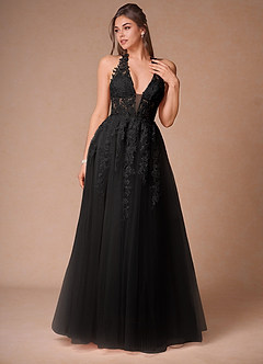 Darlene Black Applique Dress image5