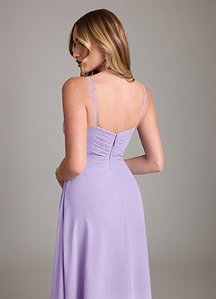 Azazie Terese Bridesmaid Dresses Lilac A-Line Pleated Chiffon Dress image7