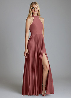 Azazie Keita Venta Final Vestido de Black de Gasa de Corte en A con Plisado image4