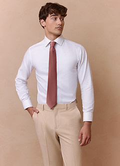 front Stretch Satin Wide Tie