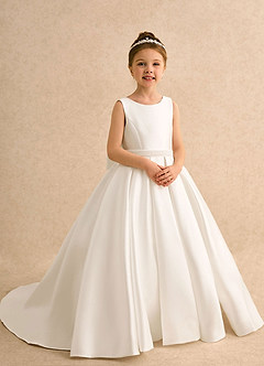 Azazie Ophelia Flower Girl Klänningar Klä Balklänning i mikado Rosett image2