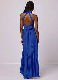 Barbie ♥ Azazie Bridesmaid Dresses Royal Blue A-Line Pleated Chiffon Dress image2