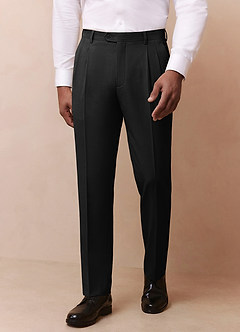 front Owen Black Lightweight Tailored Dress Pants