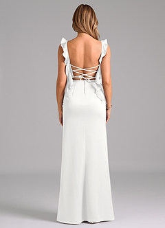 Azazie Jessamine Rochii de domnișoară de onoare Teacă Corset Satin elastic Lungime până la podea Rochie image6