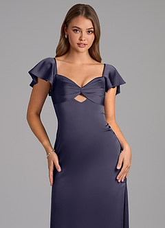 Azazie Demia 신부 들러리 드레스 쉬스 스윗하트 네크라인 스트레치 새틴 발목 길이 드레스 image7