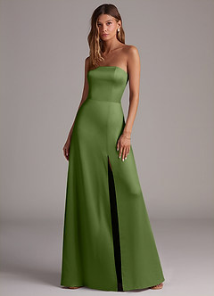 Azazie Wren Bridesmaid Dresses Juniper A-Line Strapless Stretch Satin Convertible Dress image1