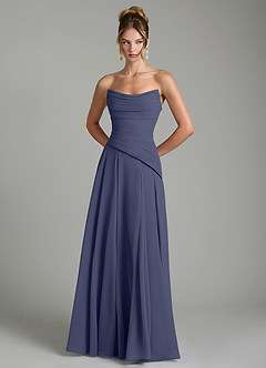 Azazie Gabriela Brautjungfernkleider Eine Linie Korsett Chiffon Kleid Sturm image7