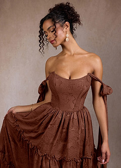Vilma Cinnamon Brown Maxi Dress image6